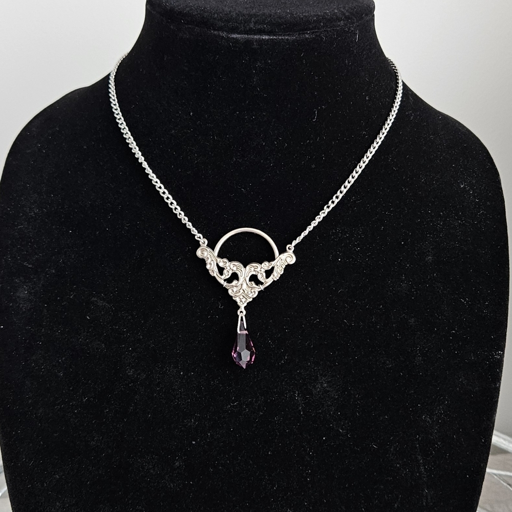 Amethyst Swarovski Crystal Necklace